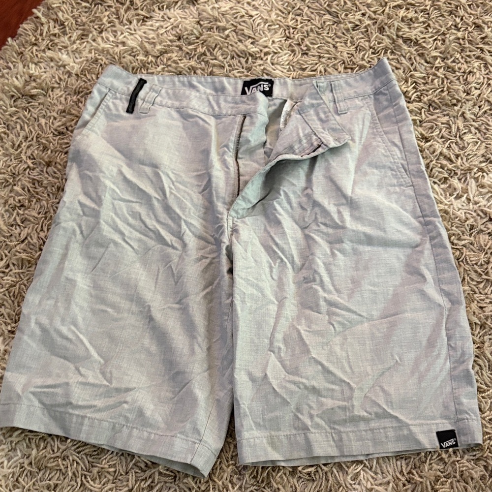 Vans Men's Light Gray Flat Front Shorts